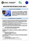 Plaquette Master Microbiologie